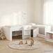 Maison Exclusive - Lit superposé avec bureau pour enfants, 2 pièces, blanc, fibre de bois