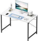 Famanu Bureau - Eenvoudig ontwerp, industriële stijl, vintage bruin - Computerbureau, 100 x 50 cm