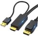 Reagle adaptateur HDMI vers DisplayPort DP, 4K 60Hz, 1,8 mètre