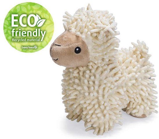 Beeztees eco hondenspeeltje schaapje Jovi (20 cm) beige fluffy