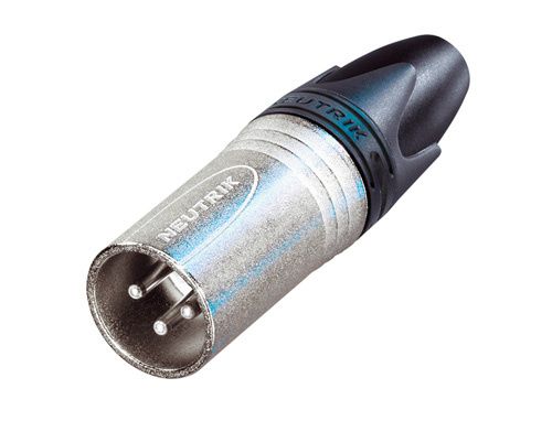 Neutrik NC3MXX XLR connector male 3-pin Zilver, Zwart