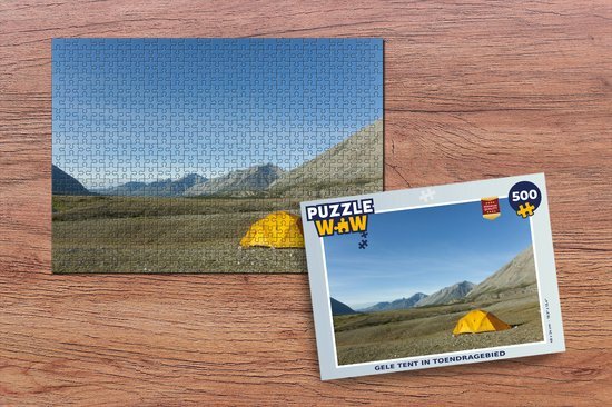 MuchoWow Puzzel Gele tent in toendragebied - Legpuzzel - Puzzel 500 stukjes