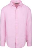 Superdry Riviera Linnen Casual Overhemd Roze Heren Maat XXL