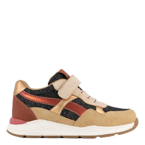 Graceland Imitatieleren Sneakers - Beige/Bruin