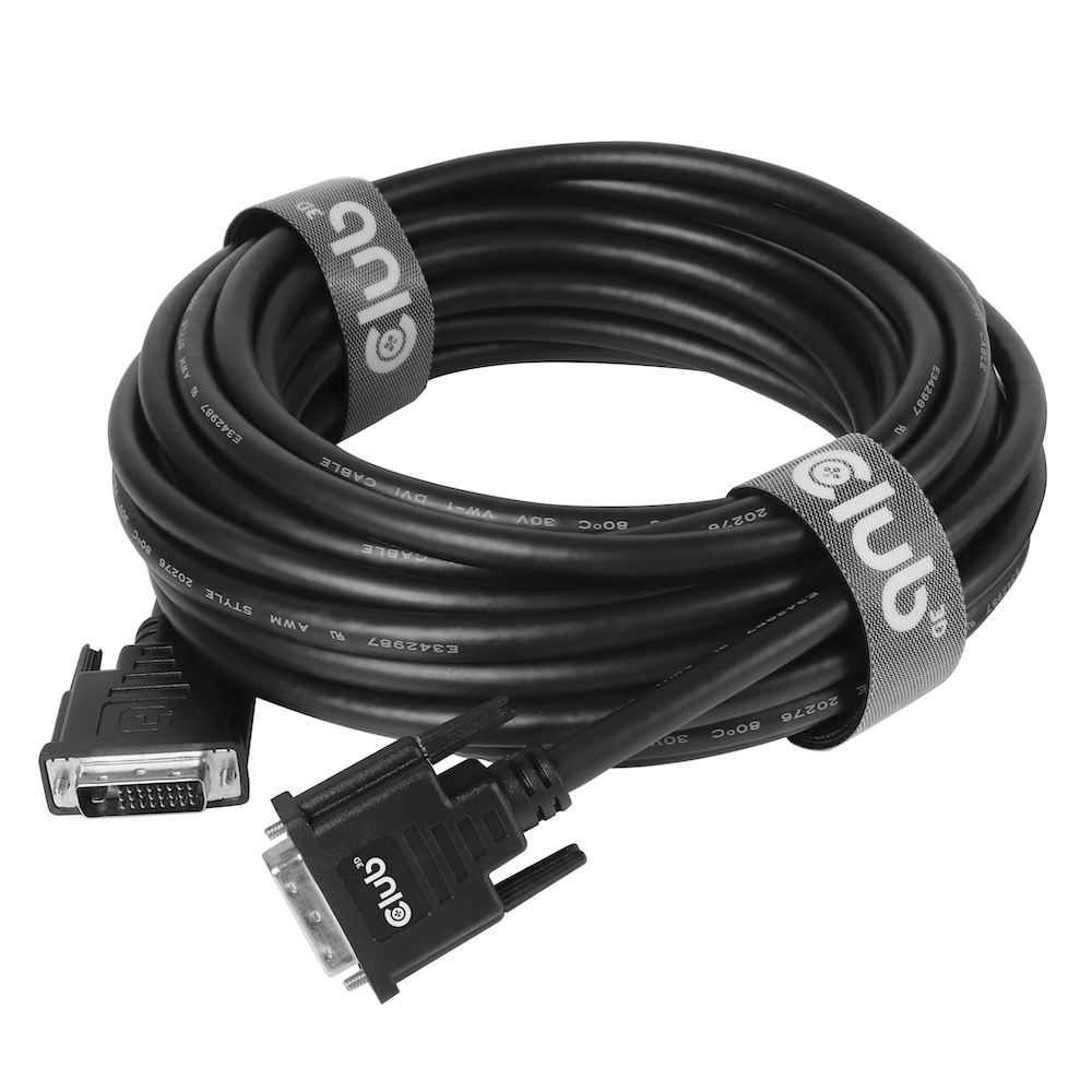 CLUB3D DVI-D Dual Link (24+1) Kabel Bidirectioneel M/M 10m
