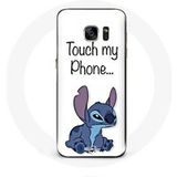 Maniacase Samsung Galaxy S7 Edge Hoesje Lilo en Stitch Schattige witte achtergrond
