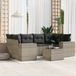 Maison Exclusive - Ensemble de jardin pour extérieur, 7 pièces, avec coussins, en polyrotin gris clair