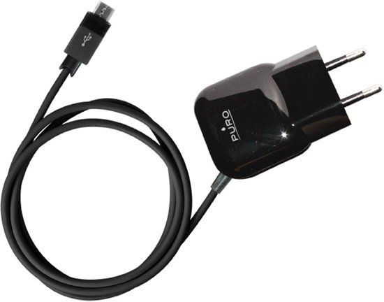 PURO MTCMICROBLK Micro-USB Oplader Zwart