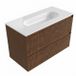 Saniclass Ensemble de meubles de salle de bain - 100x45x73.9cm - Noyer mat Pur