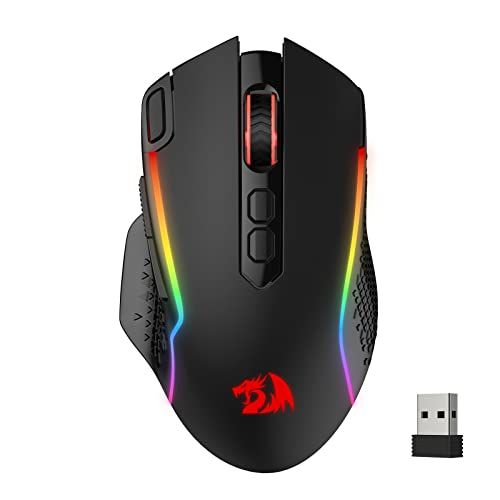 REDRAGON M810 Pro Draadloze gamingmuis - 10.000 DPI - Zwart