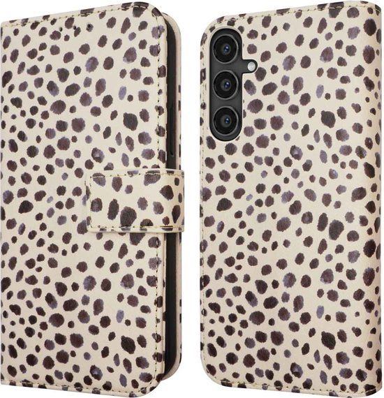 iMoshion Book Case Hoesje voor Samsung Galaxy S23 FE - Black And White Dots