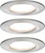 Paulmann Nova Bathroom recessed light set of 3 LED 19.5 W IP44 Stainless steel (brushed)