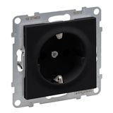 LEGRAND, SEANO 765320 Geaard stopcontact met verhoogde contactbeveiliging, aansluitdoos, steekklemmen, 16 A, 250 V, kleur: zwart gelakt