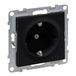 LEGRAND, SEANO 765320 Geaard stopcontact met verhoogde contactbeveiliging, aansluitdoos, steekklemmen, 16 A, 250 V, kleur: zwart gelakt