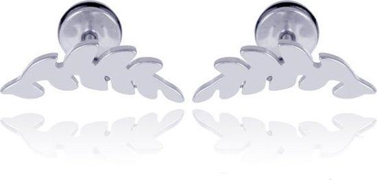 Mendes Leaf Stud oorbellen Silver
