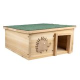 Windhager Bouwpakket van massief hout, egelhuisje, egelhuisje, egelhotel met afneembaar dak, winter- en slaapkwartier voor egel, 40 x 40 x 19 cm, FSC-gecertificeerd, weerbestendig