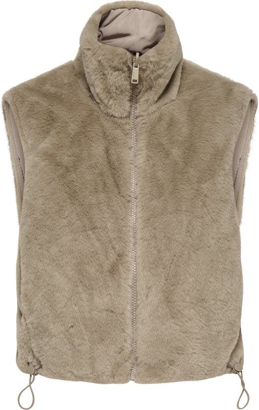 ONLY - ONLDANA FAUX FUR REV.WAISTCOAT OTW CC - Bodywarmer - Dames - Bruin - Maat L