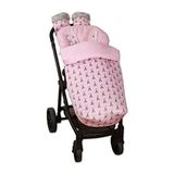 Babyline Tepee voetenzak met wanten, uniseks, roze