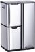 Relaxdays Poubelle 3 compartiments - 60 l - fermeture douce - inox