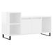 Meuble TV 100x35x55 cm bois traité blanc laqué