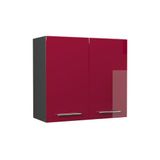 Vicco Hangkast Fame-Line, Bordeauxrode hoogglans/Antraciet, 80 cm