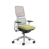Steelcase Please Air Ergonomische, in hoogte verstelbare bureaustoel met verstelbare lendensteun en armleuning, ademende rugleuning van Seagull-gaas en comfortabele Sprout-stoelbekleding