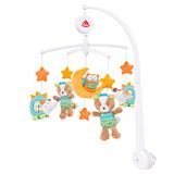Fehn 071214 Musik–Mobile Forest – Spieluhr–Mobile mit Bewohnern des Waldes – Melodie "Weißt du wieviel Sternlein stehen" – Zum Befestigen am Bett für Babys von 0 – 5 Monaten – Höhe: 65 cm, ø 40 cm