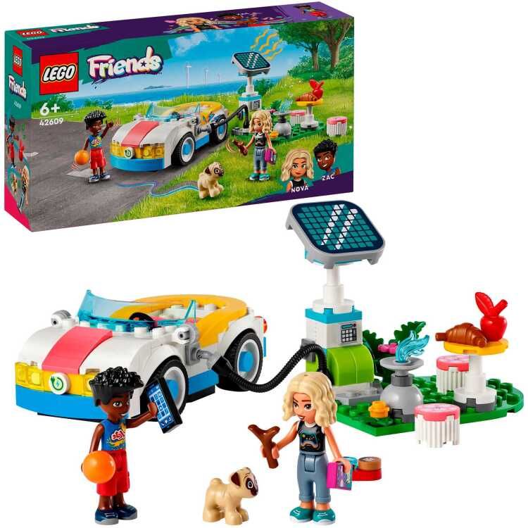 LEGO Friends - Elektrische auto en oplaadpunt constructiespeelgoed 42609