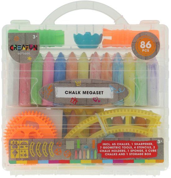 KiddyGo Stoepkrijt mega set 86-delig