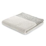 AmeliaHome Douchehanddoek, Aria, 100% katoen, 70 x 140 cm, met rand, badhanddoek, beige