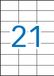 Apli Klevende etiketten 70 x 42,4 mm Wit 250 Lakens
