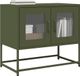 Maison Exclusive - meuble TV, vert olive, 68x39x60,5 cm, en acier laminé à froid