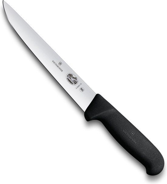 Victorinox Keukenmes fibrox 18cm - Zwart - Ergonomisch - RVS - Vaatwasserbestendig