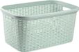 Plasticforte Wasmand - 35 liter - rotan - mintgroen - kunststof
