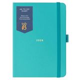 Busy B 2026 Agenda A6 weekplanner met takenlijsten en notitiepagina's - Compact Turquoise Journal - Week-to-View-lay-out, 3 zakken en jaarplanner