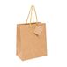 García de Pou 801.56 Boutique zak met koordgreep, natuurlijk kraftpapier, 19 + 10 x 27 cm, bruin