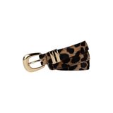 Legend leren riem met panterprint bruin