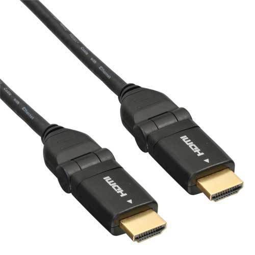 Inline 2m HDMI Kabel - Zwart - Male/Male - Goud