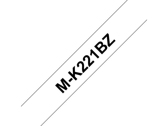 Brother Labeltape P-touch MK221 9mm zwart op wit