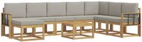 vidaXL - Buiten - bank - set - 9 - st - Wit - en - Lichtgrijs