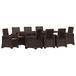 vidaXL Ensemble de salle à manger pour jardin 9 pc Marron et taupe PP