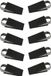 Benson Deurstopper/wig - 10x - rubber/RVS - 13 x 5 x 3 cm - deurklem - antislip onderkant