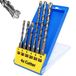 Unyqoos Hamerboorset, 6-delig, 4 snijkanten, carbide hardmetalen boren, steenboor voor SDS-plus boorhouder, 5,6,8 x 110 mm; 6,8,10 x 160 mm, betonboor, slagboor voor gewapend beton, graniet, steen