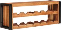vidaXL Wijnrek Bruin 120 x 45 x 33 cm Massief Acacia Hout