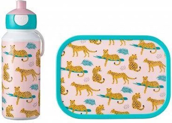 Mepal 1150 Campus Leopard Bento-inzetstuk, ideaal voor school en vrije tijd, vaatwasmachinebestendig, drinkfles voor kinderen, 1150