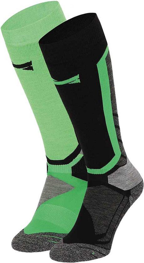 Xtreme Snowboard Sokken 2-pack Multi Green - Maat 35/38 - Wintersport Sokken