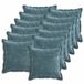 vidaXL - Taie d'oreiller - 12 pièces - Bleu - 40 x 40 cm - Coton satiné