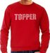 Bellatio Decorations Shoppartners Bv Glitter Topper foute trui rood met steentjes/ rhinestones voor heren - Glitter kleding/ foute party outfit XL