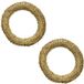Merkloos Decoris Kerstkrans van stro - 2x - 20 cm - Beige - Hout