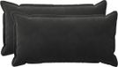 vidaXL Kussensloop - 2 stuks - HOUTEN - Zwart - 40 x 80 cm - Fluweel